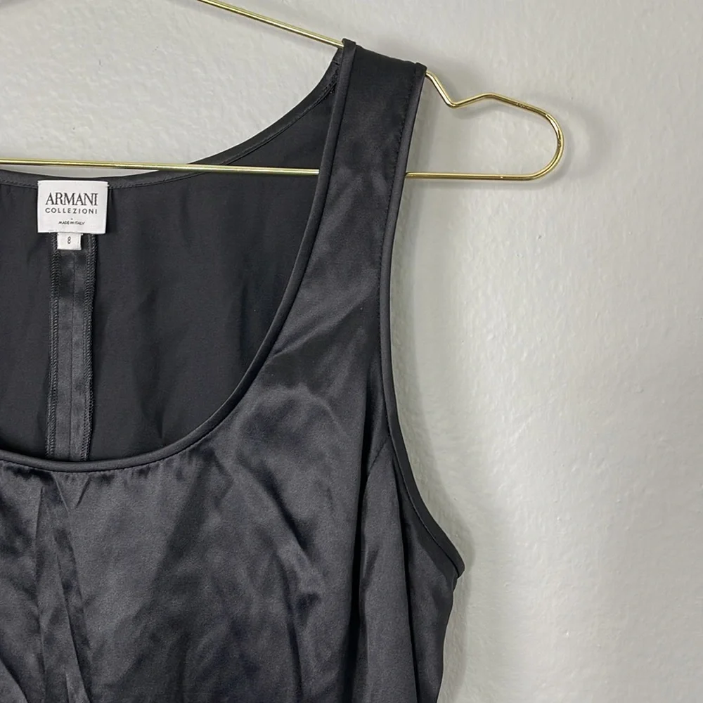 Armani Collezioni White Label Black Silk Tank - Picture 4 of 9